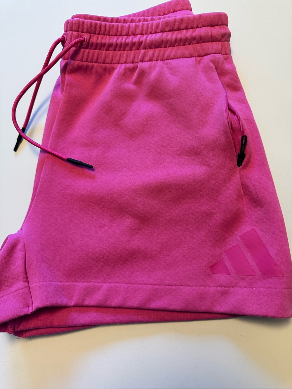 Women’s Adidas Pink Athletic Shorts with Subtle Logo